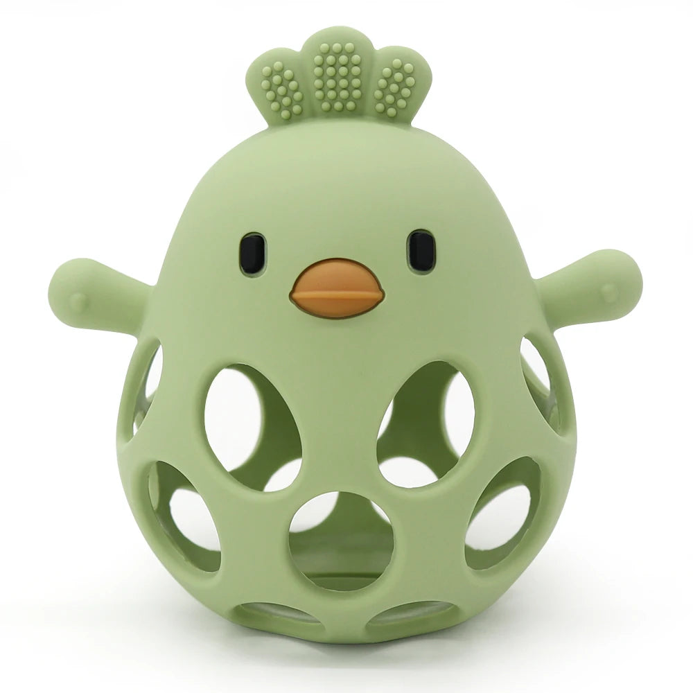 Anneau de dentition en silicone : soulage les gencives et amuse les petites mains !