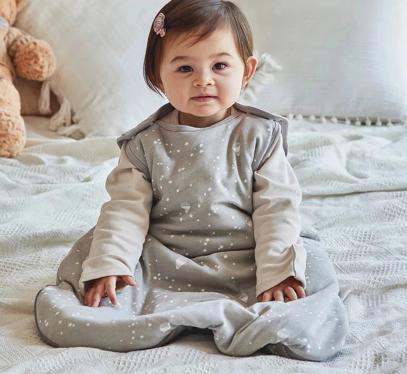 🌟 Baby Sleeping Bag Spring – 0–24 months – 2,500 TOG – 100% Cotton – Star Print