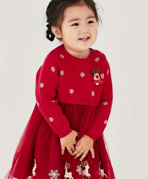 Robe rouge "FLOCON" | Féerique