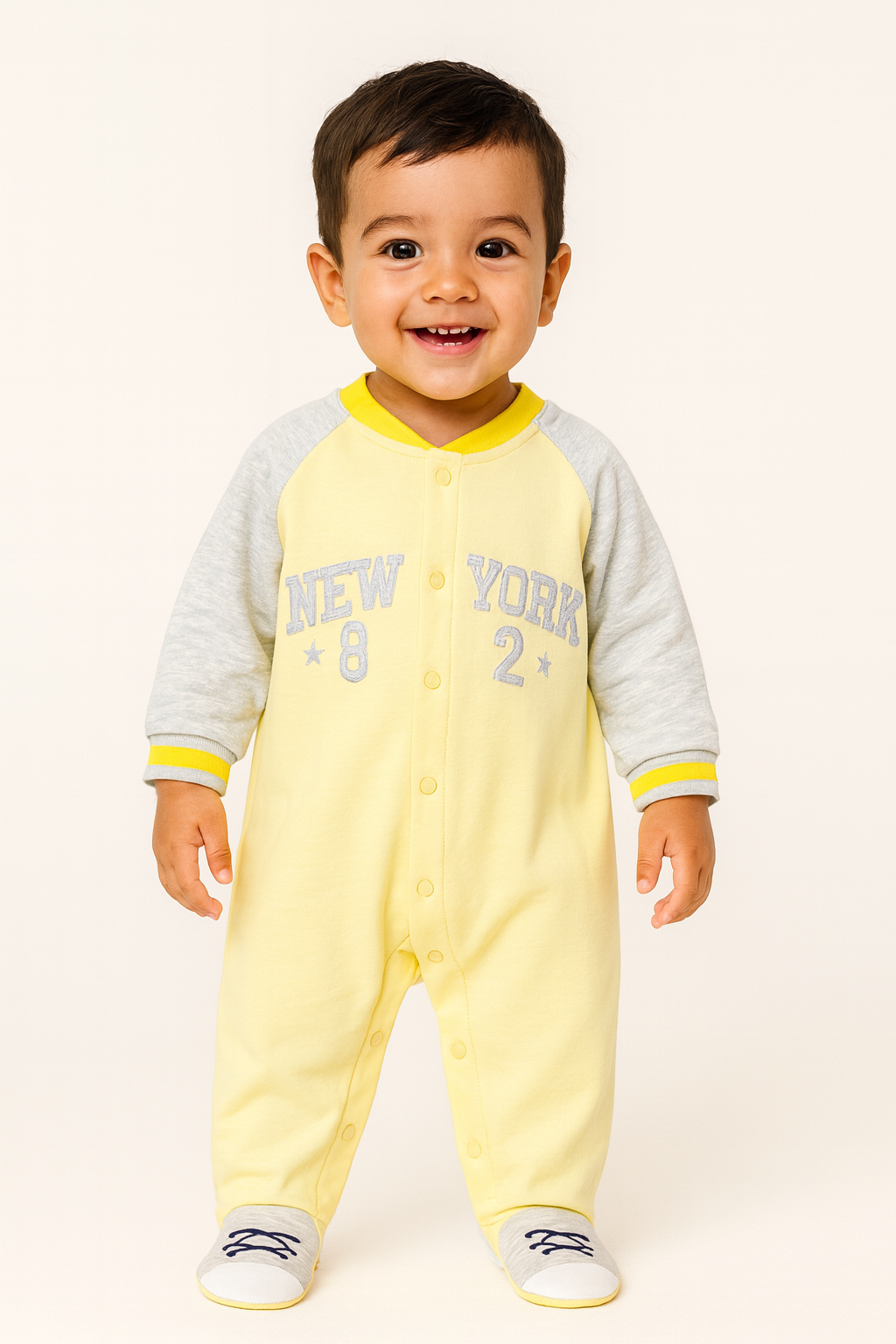 Barboteuse bébé "New York Baby" | Esprit sportif & douceur assurée | Premium (garçon)