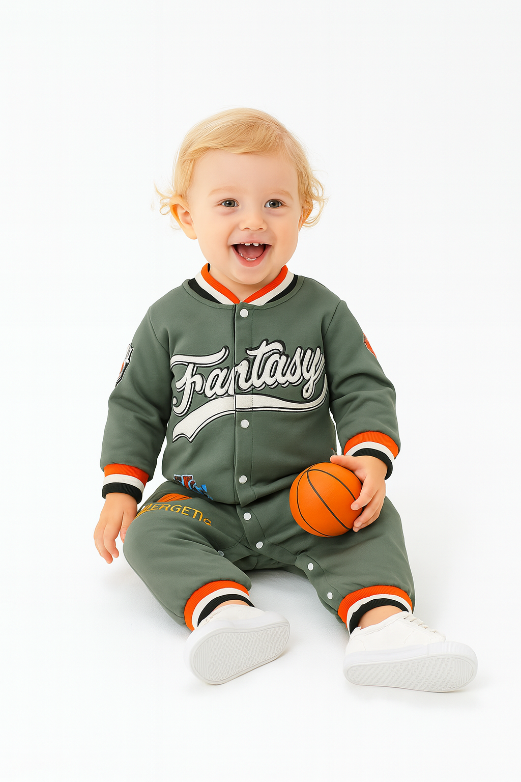 Barboteuse bébé "Fantasy" Verte | Look Sportif & Tendance pour Bébé Champion (garçon & fille)