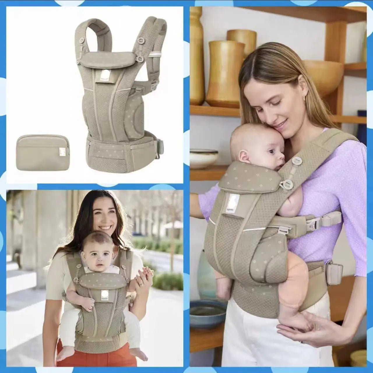 "EGOBABY" ergonomic baby carrier: comfort and safety from the first months! (Adaptable from baby to toddler - several colors available)