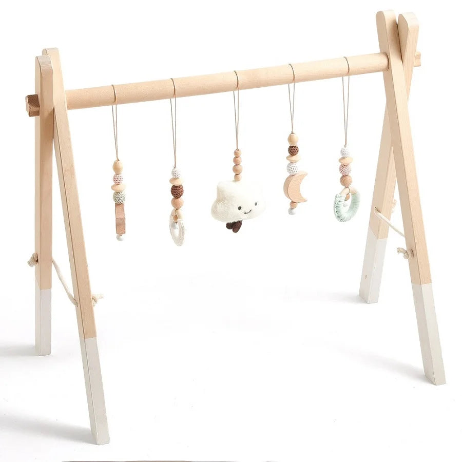 Wooden play frame for babies