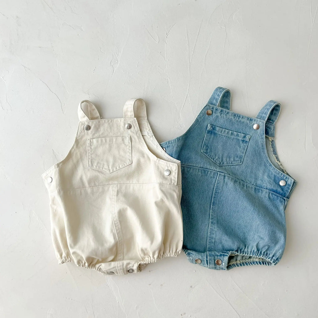 Denim romper: a trendy look (boys and girls)