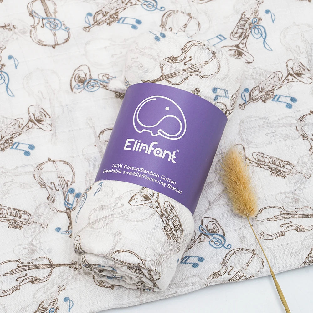 ✨Baby Receiving Blanket 120x110cm – Ultra Soft Cotton Muslin – Multi-purpose (bath, bed, stroller)