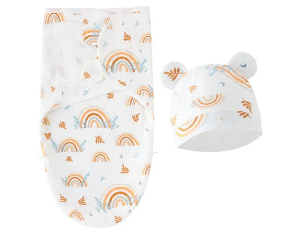 🛌Newborn Sleeping Bag + Hat (0-3 Months) – Summer – Breathable &amp; Soft Cotton