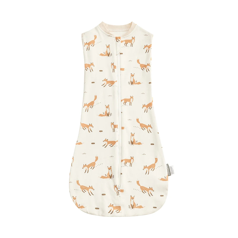 🌙 Baby summer sleeping bag – 100% soft cotton – Sleeveless – 0 to 12 months