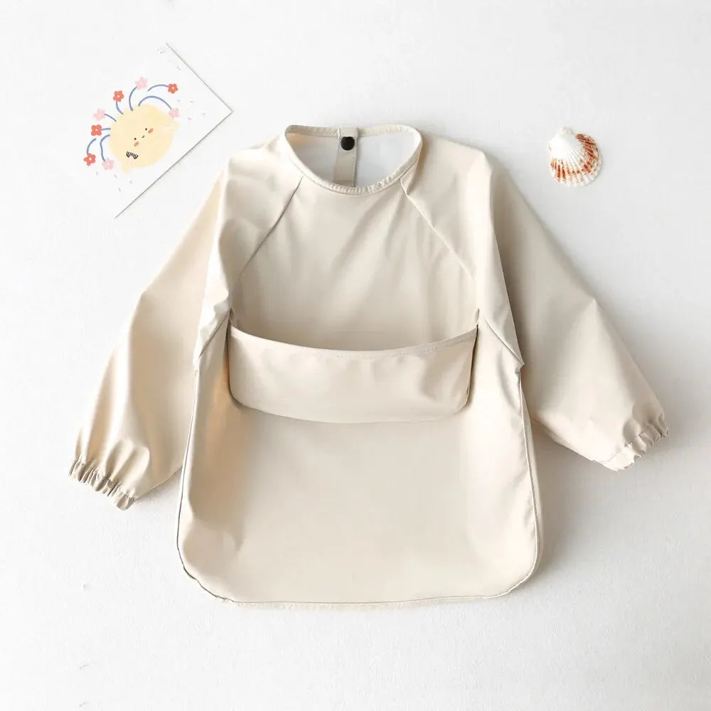 Waterproof long-sleeved feeding apron: protect in style, grow in freedom!