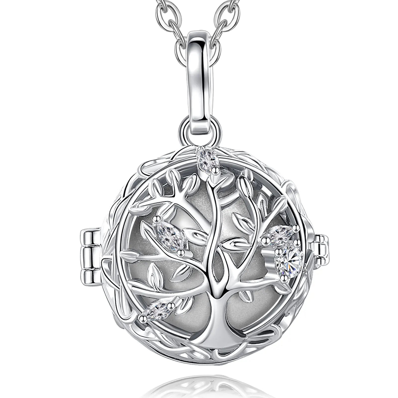 🧘‍♀️ Eudora pregnancy bola necklace – “tree of life” pendant, 18 mm musical ball, DIY jewelry