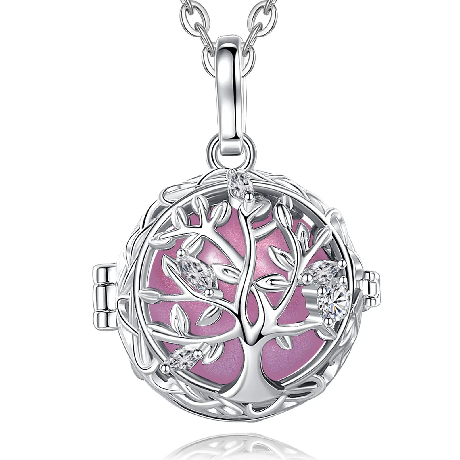 🧘‍♀️ Eudora pregnancy bola necklace – “tree of life” pendant, 18 mm musical ball, DIY jewelry