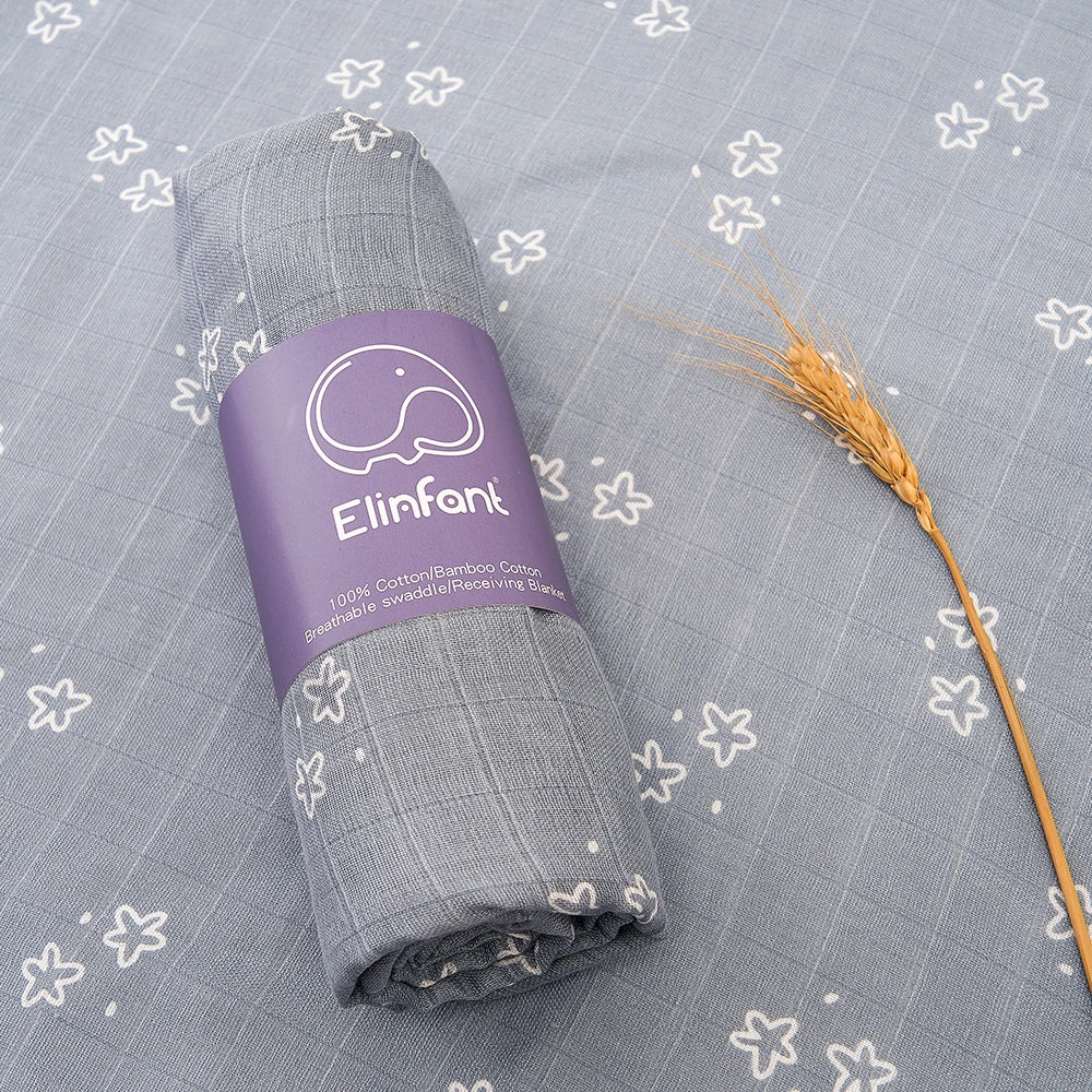✨Baby Receiving Blanket 120x110cm – Ultra Soft Cotton Muslin – Multi-purpose (bath, bed, stroller)
