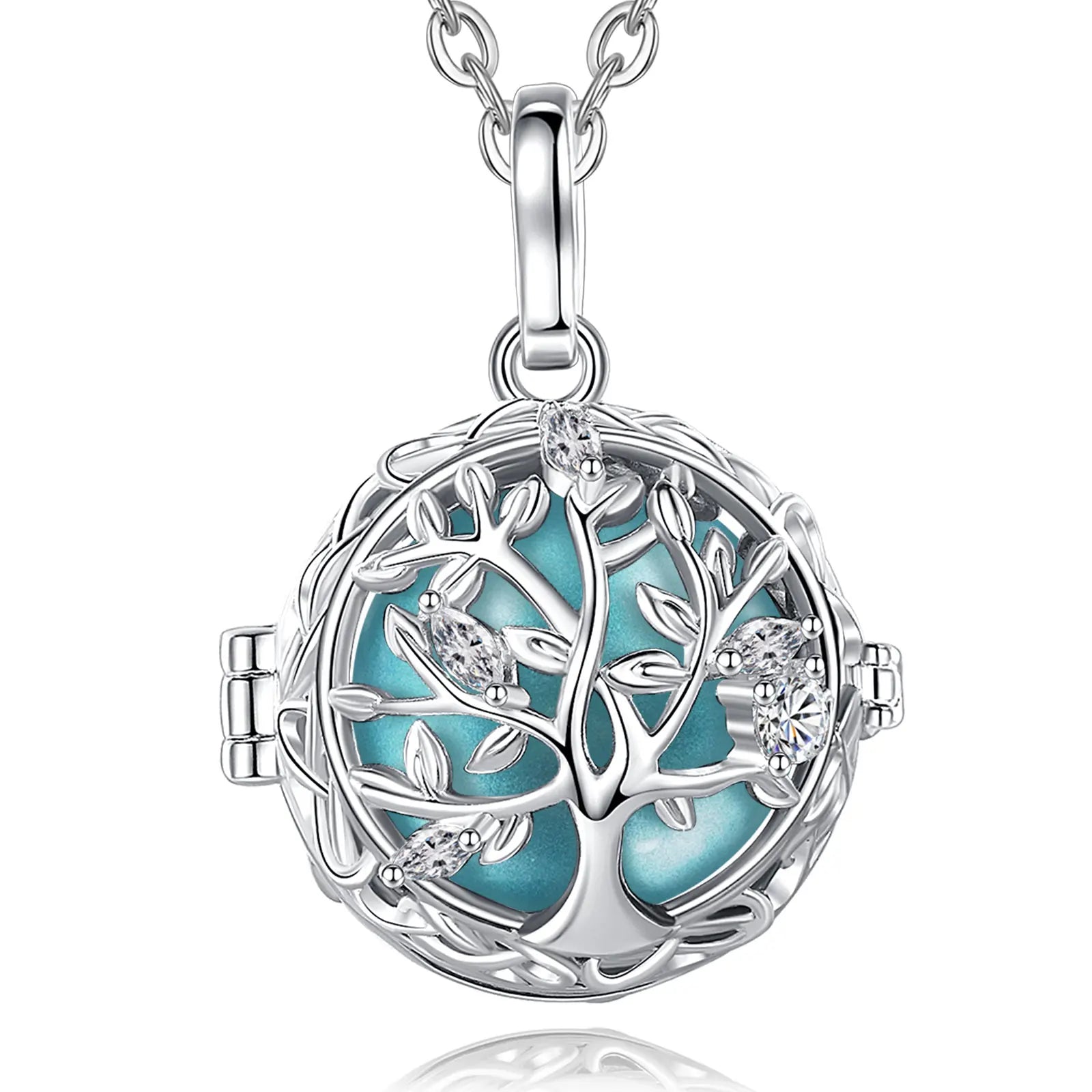 🧘‍♀️ Eudora pregnancy bola necklace – “tree of life” pendant, 18 mm musical ball, DIY jewelry