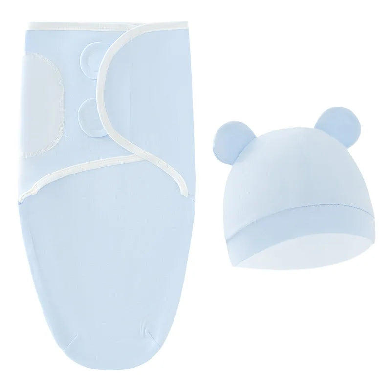 🛌Newborn Sleeping Bag + Hat (0-3 Months) – Summer – Breathable &amp; Soft Cotton