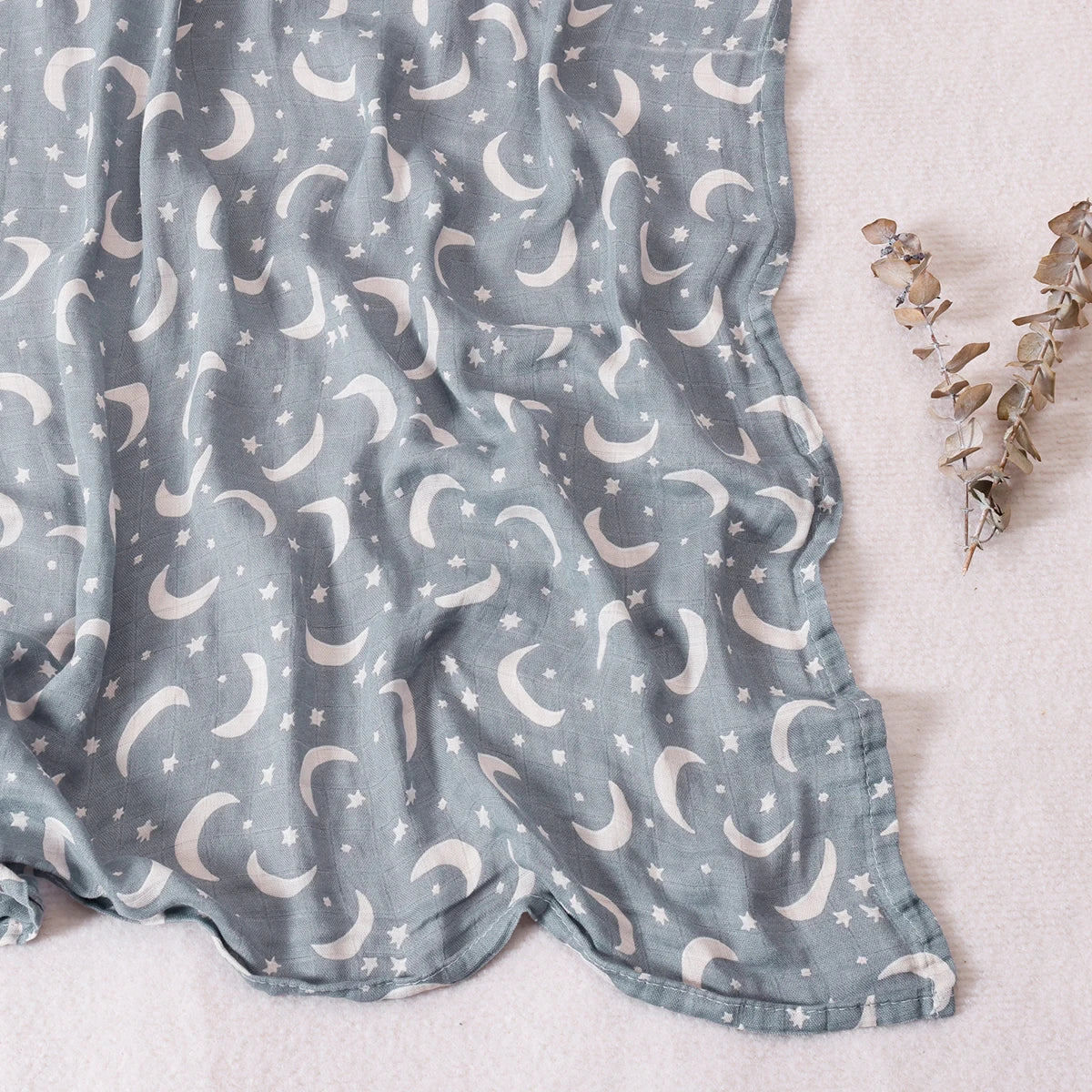 ✨Baby Receiving Blanket 120x110cm – Ultra Soft Cotton Muslin – Multi-purpose (bath, bed, stroller)