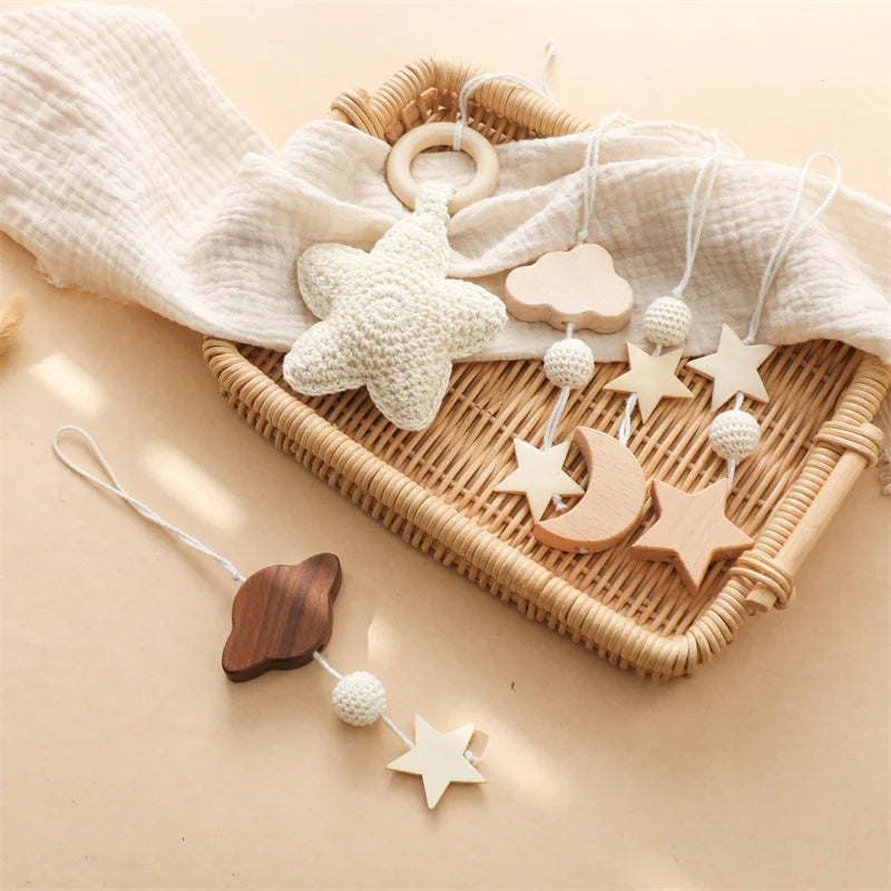 Wooden play frame for babies