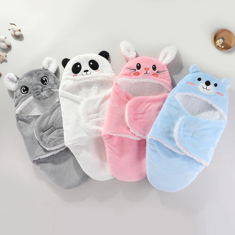 ❄️ Cocoon Sleeping Bag Autumn-Winter – 0-9 months – Flannel &amp; fleece – Warm &amp; Soft 