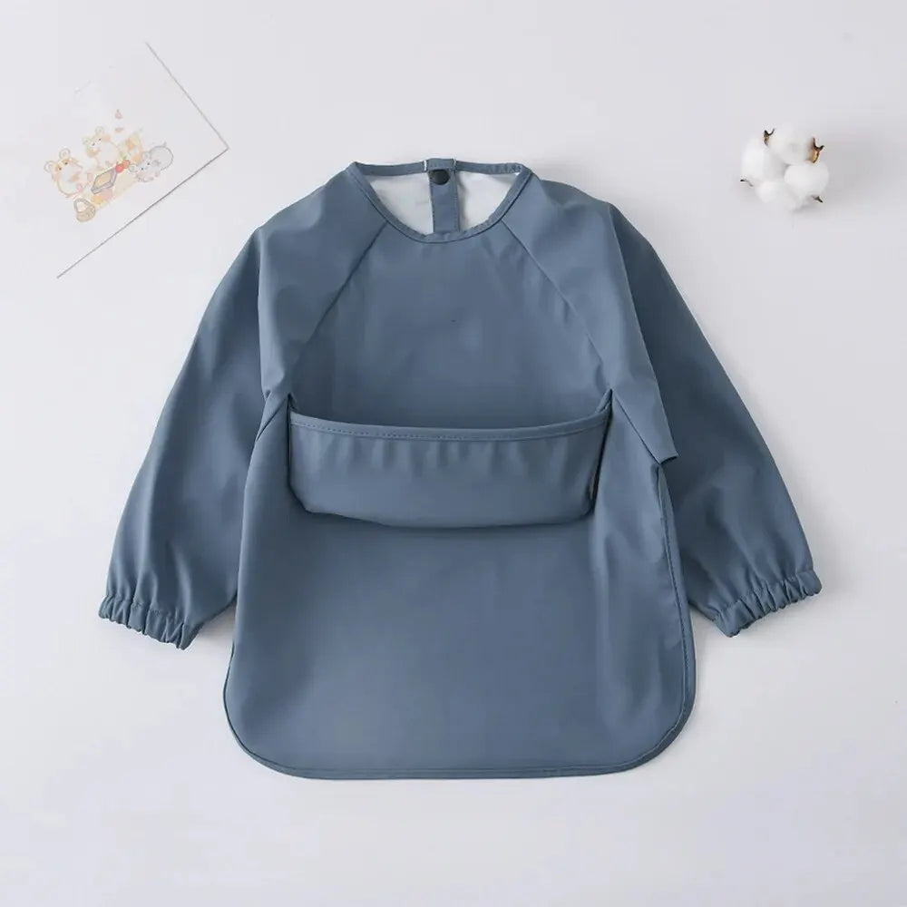 Waterproof long-sleeved feeding apron: protect in style, grow in freedom!