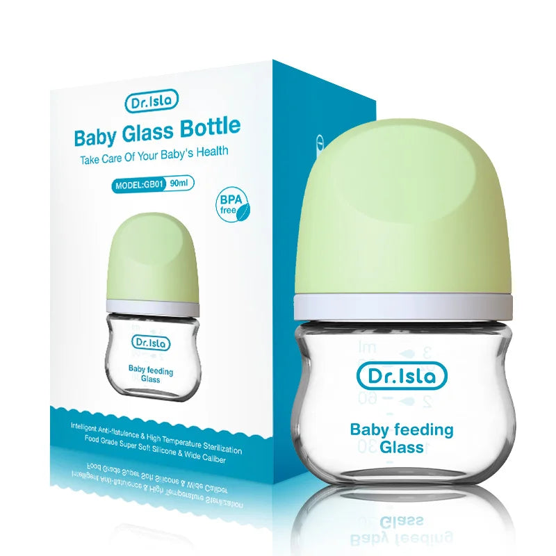 "Dr. Isla" anti-reflux glass bottles - 90ML / 160ML: the perfect ally for newborns