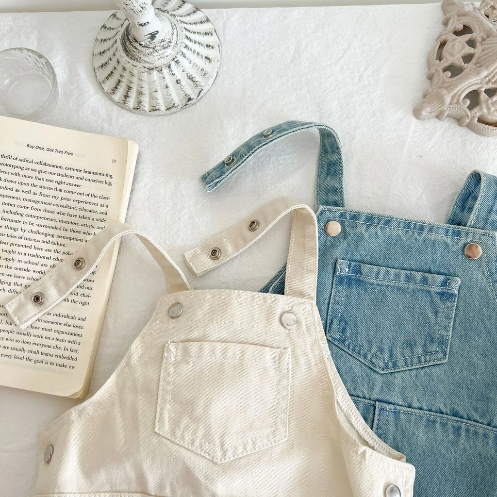 Denim romper: a trendy look (boys and girls)
