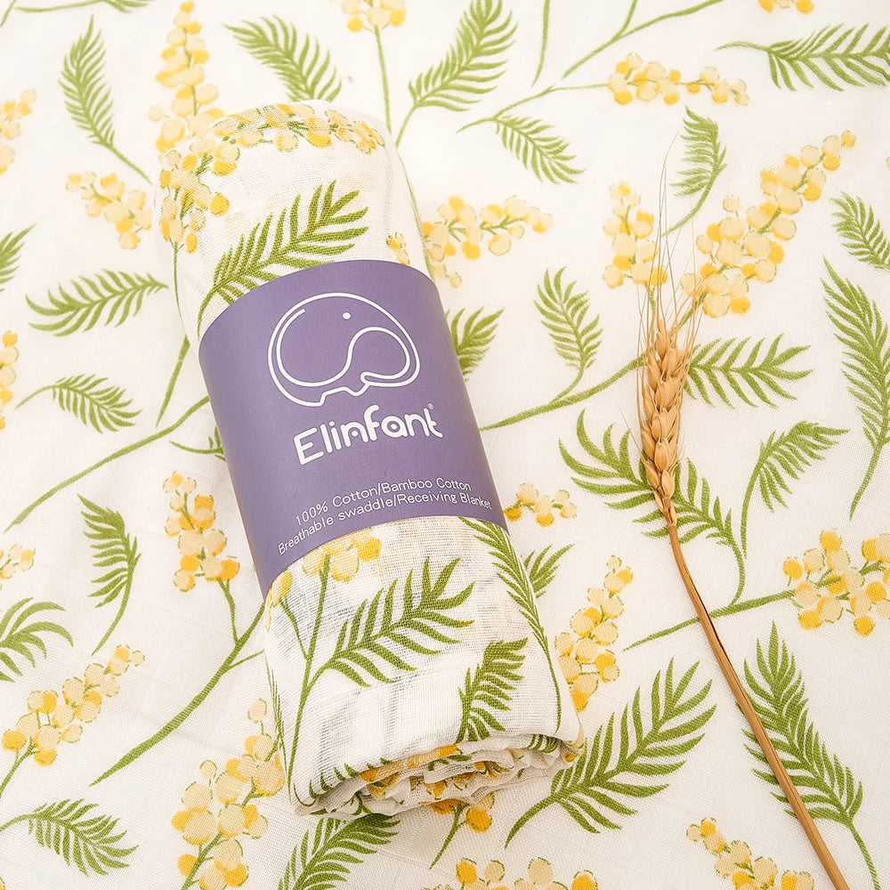 ✨Baby Receiving Blanket 120x110cm – Ultra Soft Cotton Muslin – Multi-purpose (bath, bed, stroller)