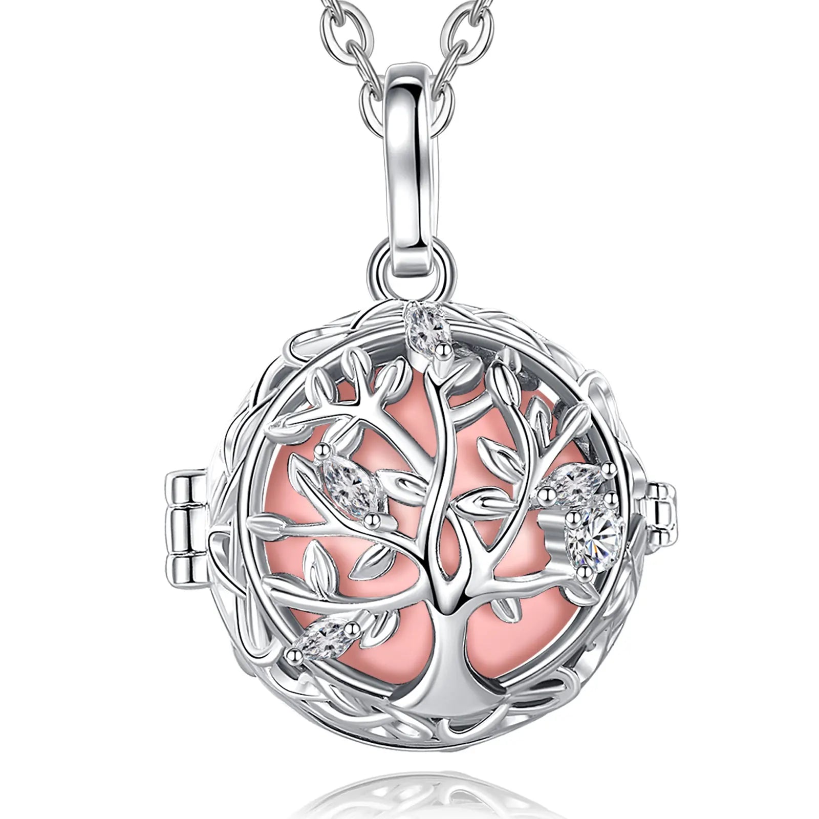 🧘‍♀️ Eudora pregnancy bola necklace – “tree of life” pendant, 18 mm musical ball, DIY jewelry
