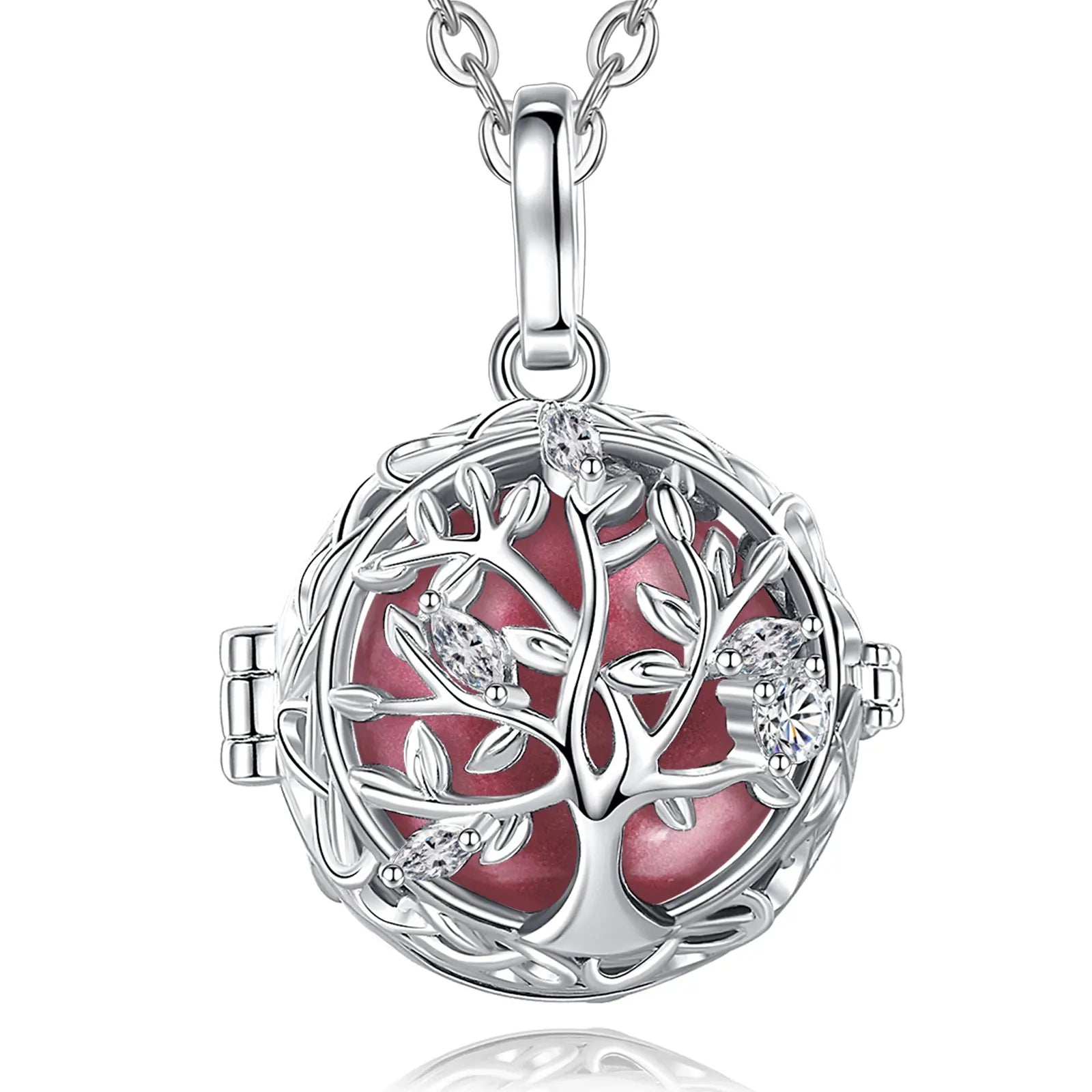 🧘‍♀️ Eudora pregnancy bola necklace – “tree of life” pendant, 18 mm musical ball, DIY jewelry