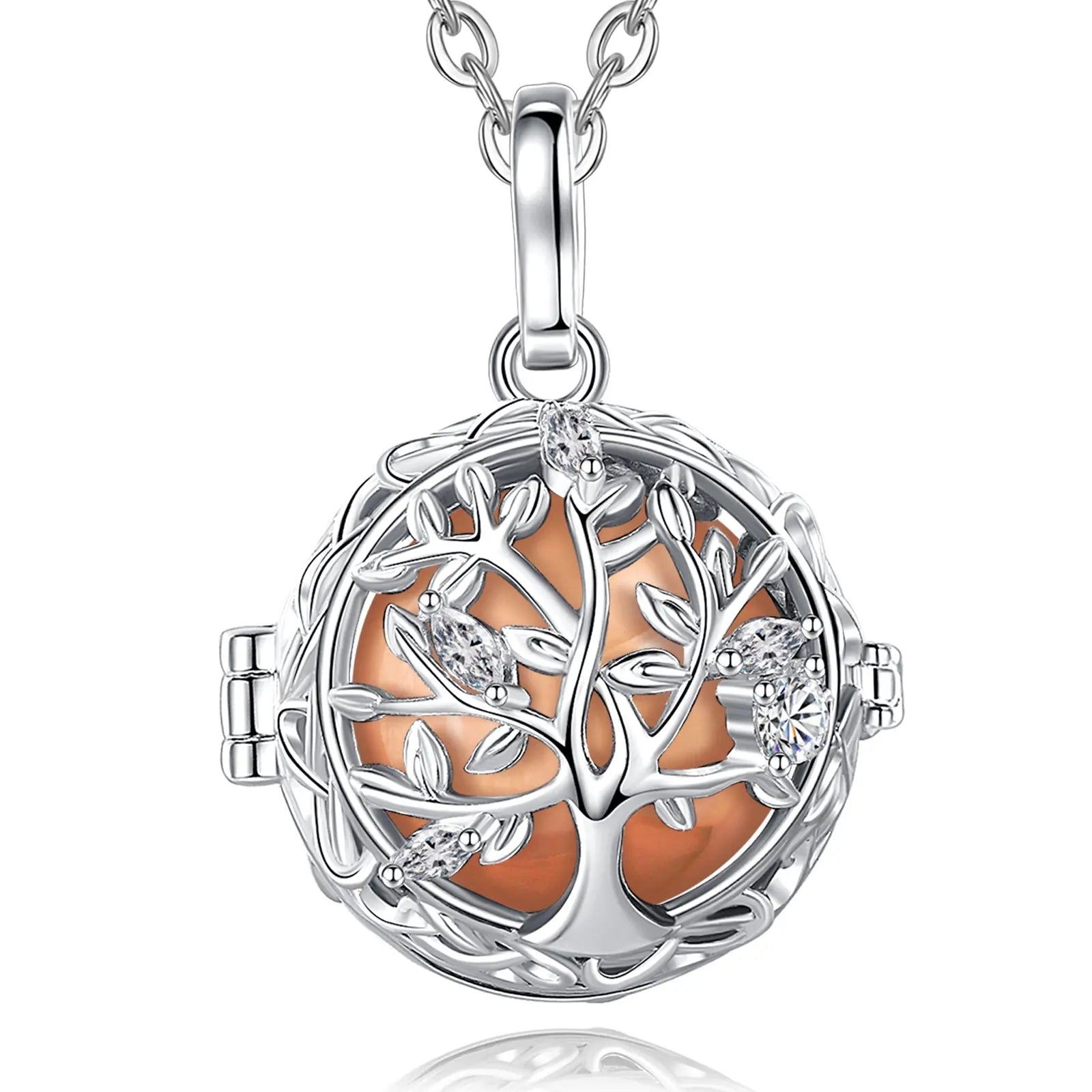 🧘‍♀️ Eudora pregnancy bola necklace – “tree of life” pendant, 18 mm musical ball, DIY jewelry
