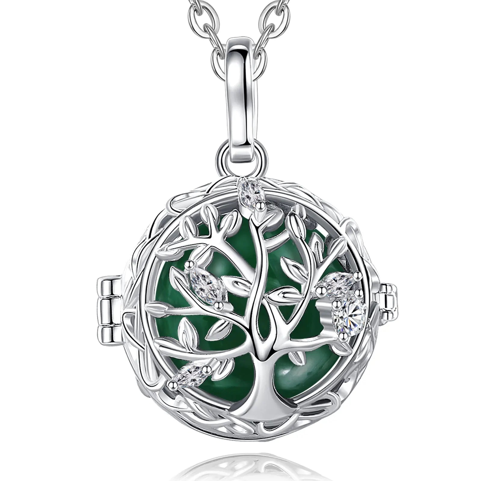 🧘‍♀️ Eudora pregnancy bola necklace – “tree of life” pendant, 18 mm musical ball, DIY jewelry