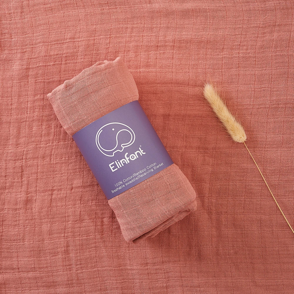 ✨Baby Receiving Blanket 120x110cm – Ultra Soft Cotton Muslin – Multi-purpose (bath, bed, stroller)
