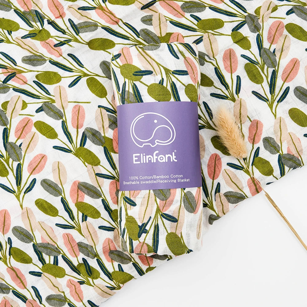 ✨Baby Receiving Blanket 120x110cm – Ultra Soft Cotton Muslin – Multi-purpose (bath, bed, stroller)