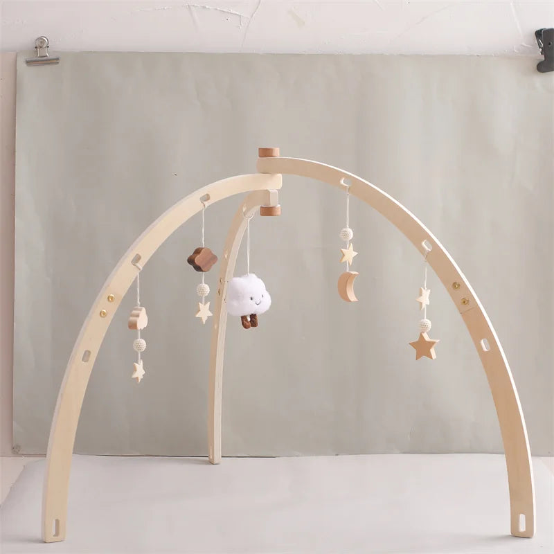 Wooden play frame for babies
