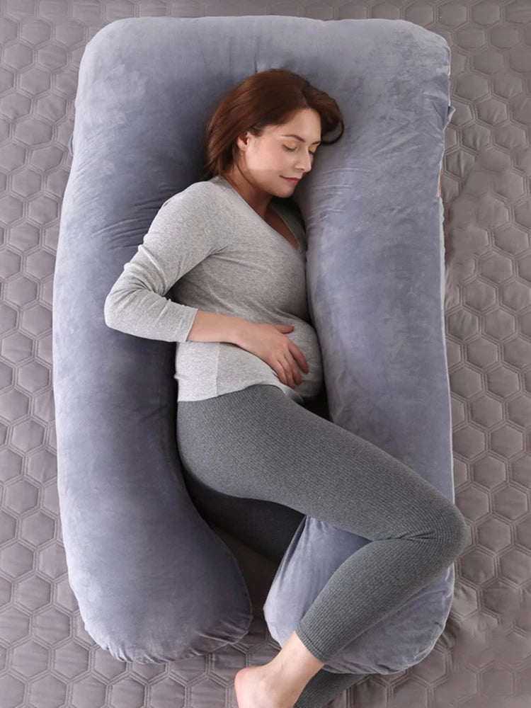 🌙 Maternity pillow 120×70 cm – comfortable, pregnancy &amp; breastfeeding support, soft cushion