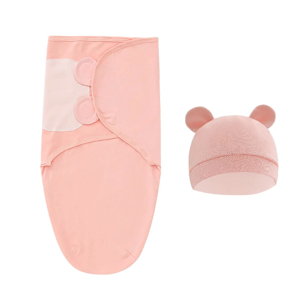 🛌Newborn Sleeping Bag + Hat (0-3 Months) – Summer – Breathable &amp; Soft Cotton