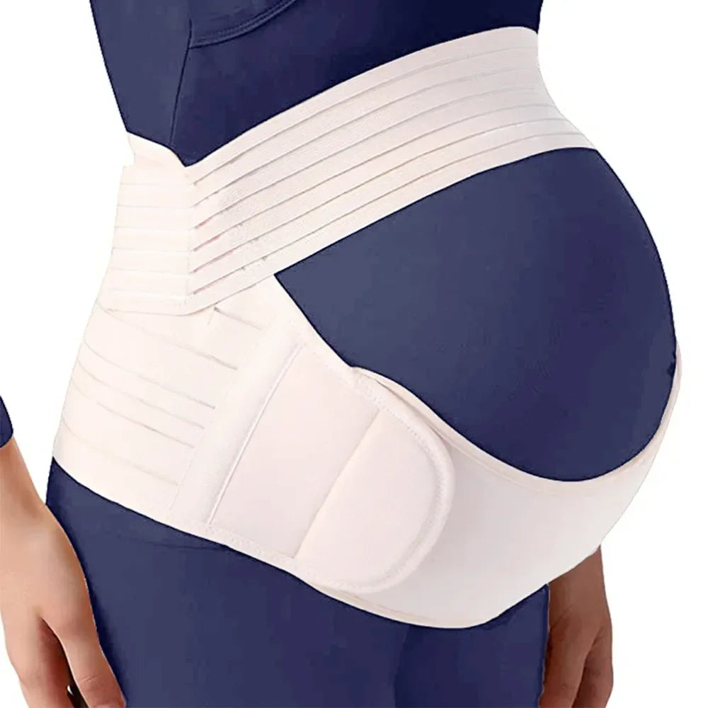 Cinturón de maternidad ajustable: cinturón abdominal y de espalda para aliviar el dolor de vientre y espalda.