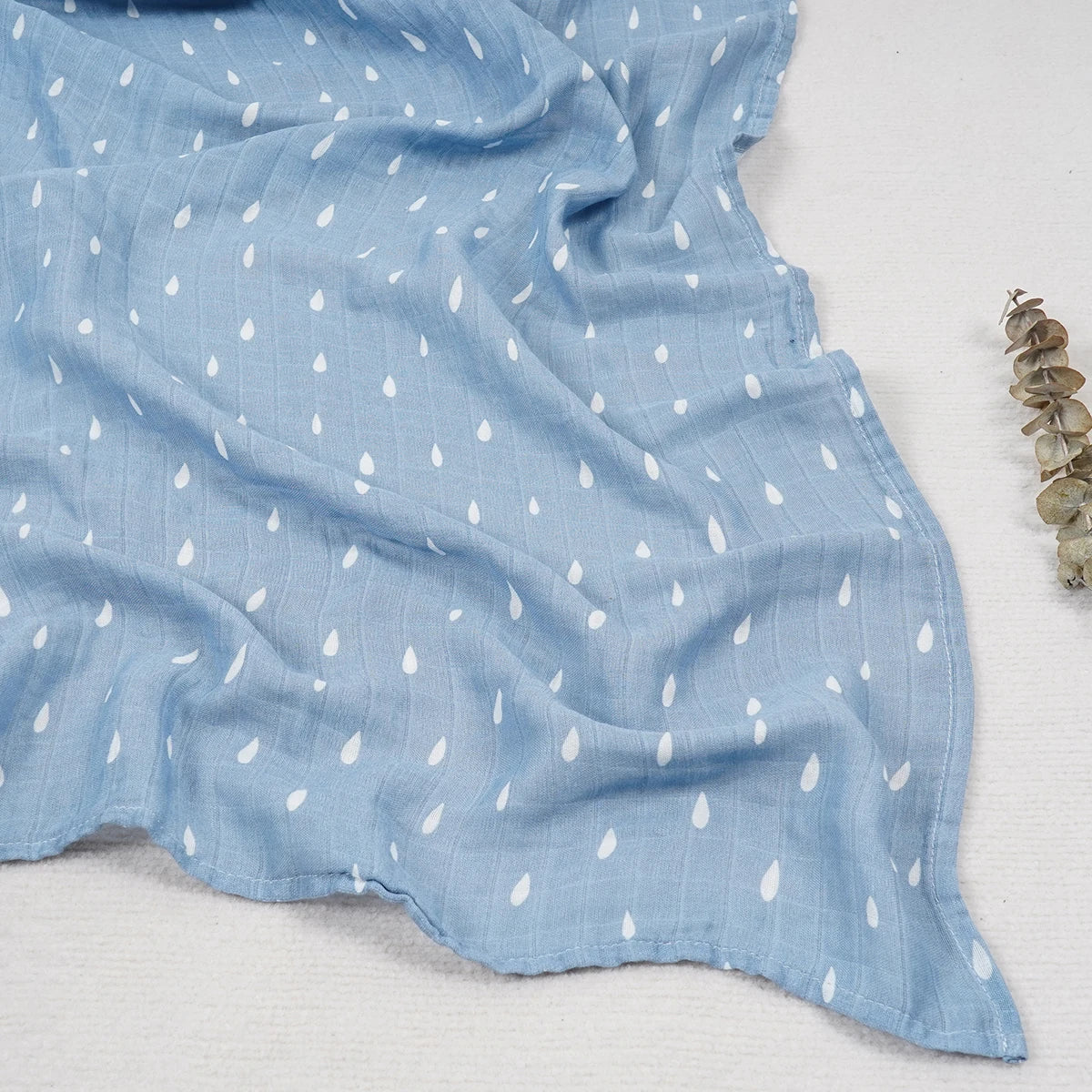 ✨Baby Receiving Blanket 120x110cm – Ultra Soft Cotton Muslin – Multi-purpose (bath, bed, stroller)