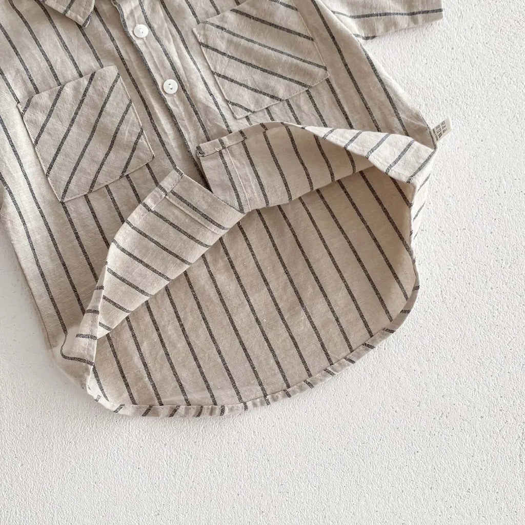 Conjunto de camisa y pantalón corto para niño: ¡un look pequeño, un gran impacto!