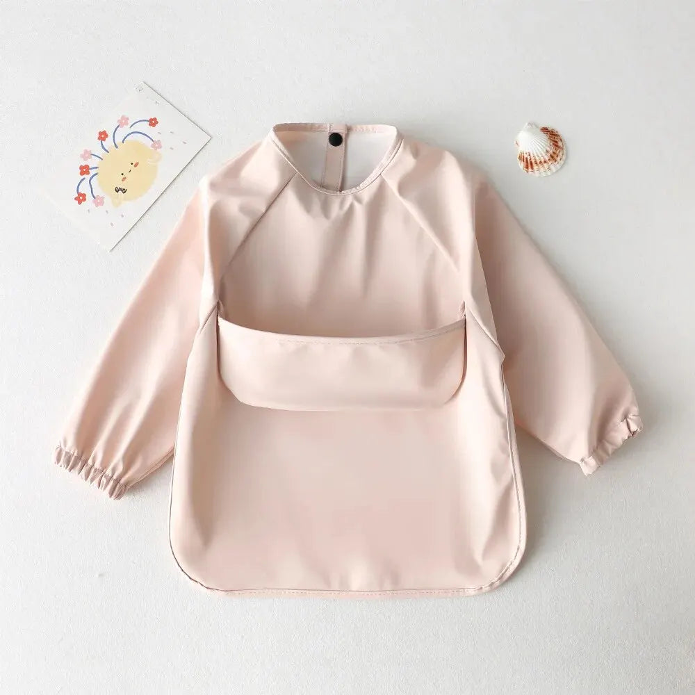Waterproof long-sleeved feeding apron: protect in style, grow in freedom!