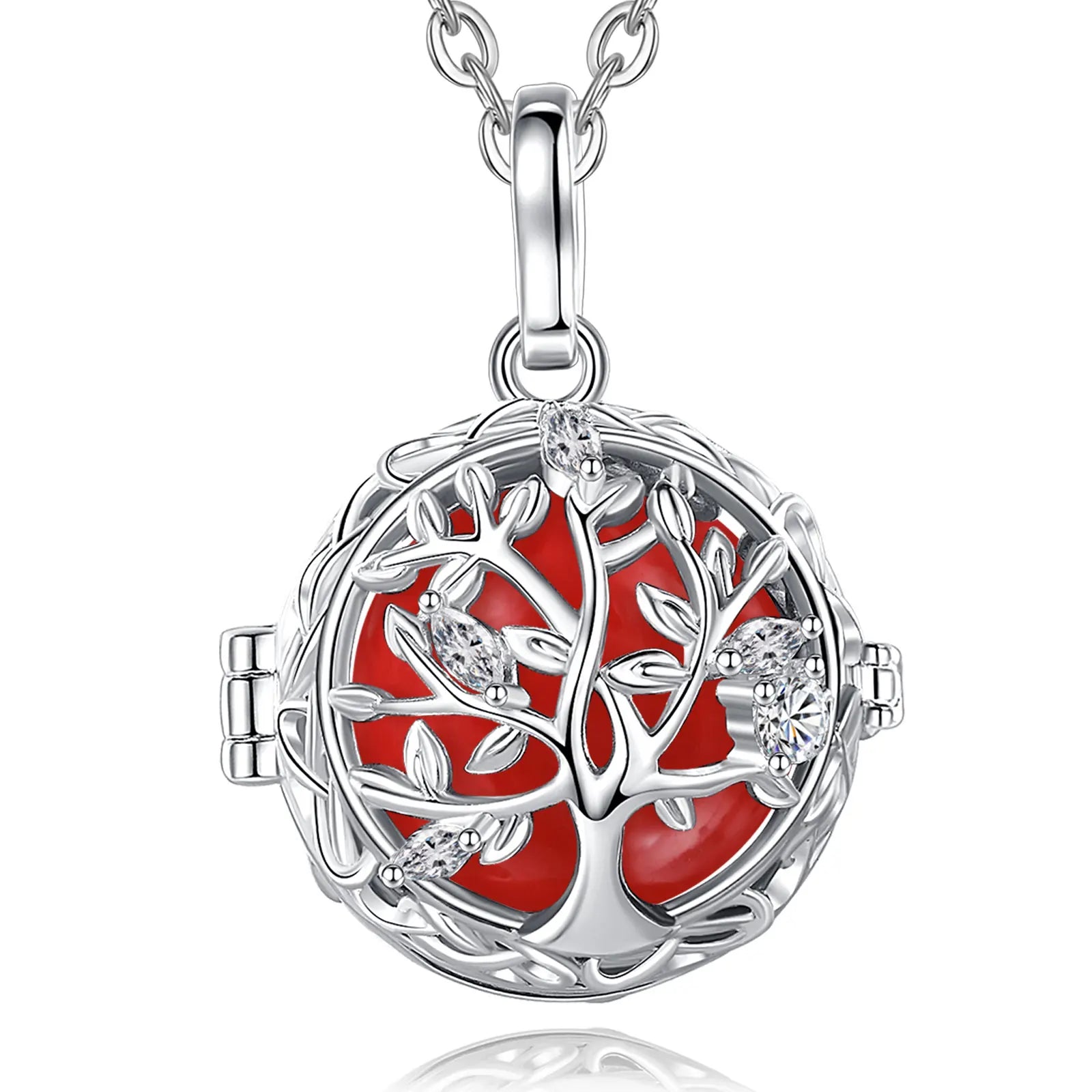 🧘‍♀️ Eudora pregnancy bola necklace – “tree of life” pendant, 18 mm musical ball, DIY jewelry