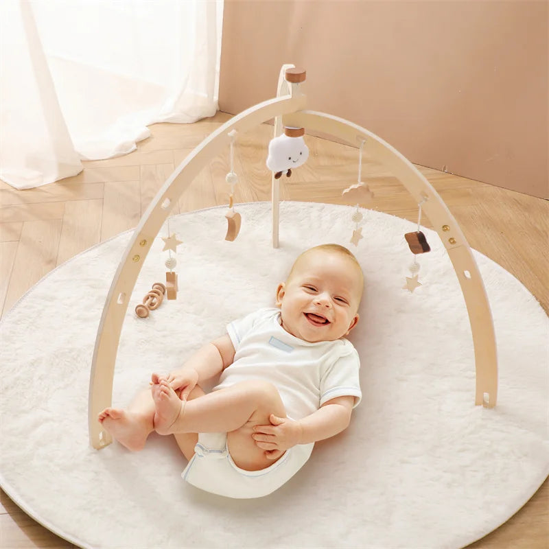 Wooden play frame for babies