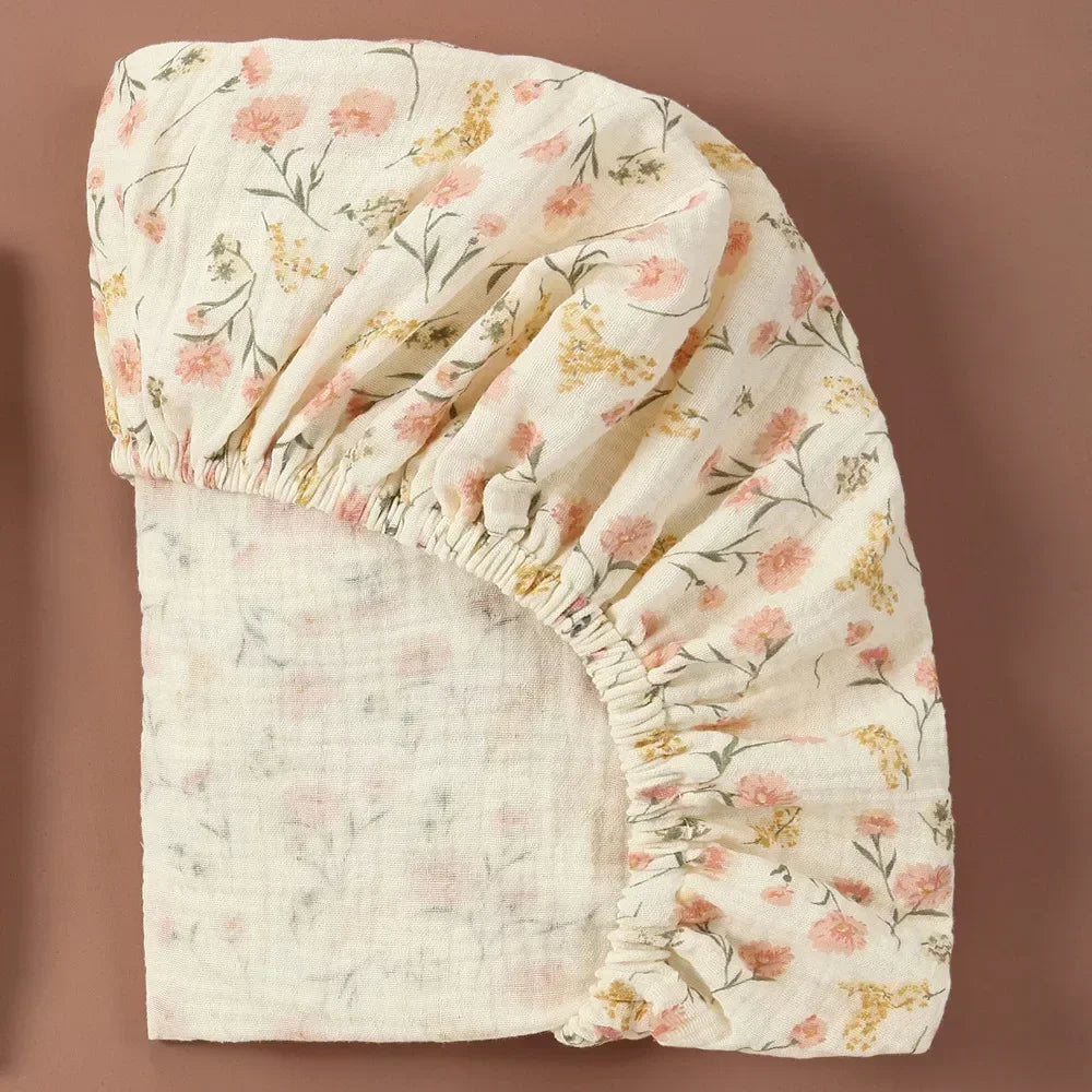 Drap-housse en mousseline de coton :  un seul drap, toutes les formes – Drap-housse bébé 100% adaptable !