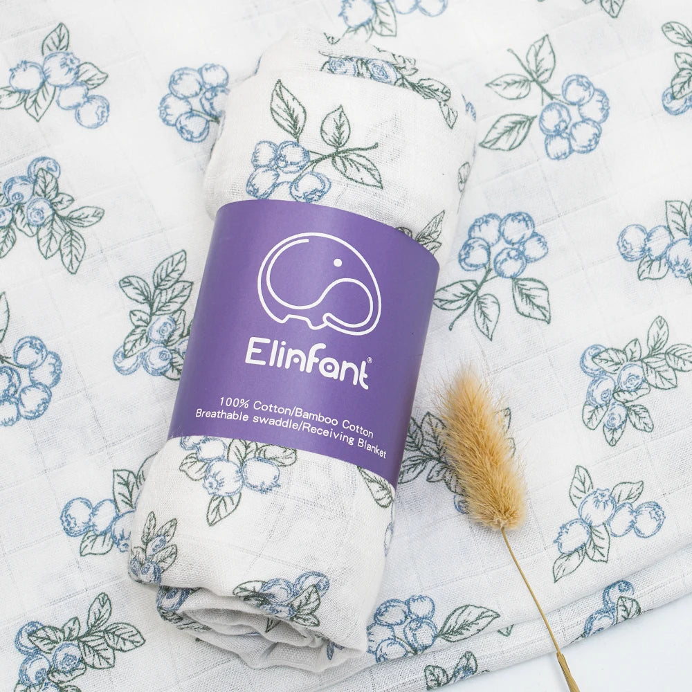 ✨Baby Receiving Blanket 120x110cm – Ultra Soft Cotton Muslin – Multi-purpose (bath, bed, stroller)