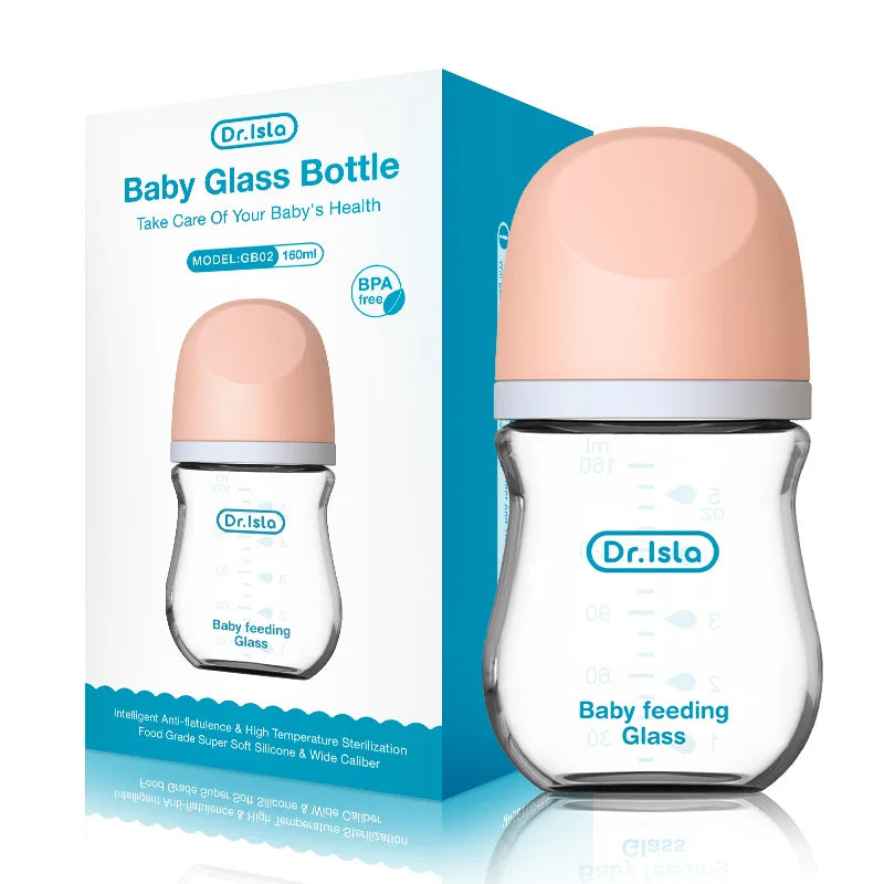 "Dr. Isla" anti-reflux glass bottles - 90ML / 160ML: the perfect ally for newborns