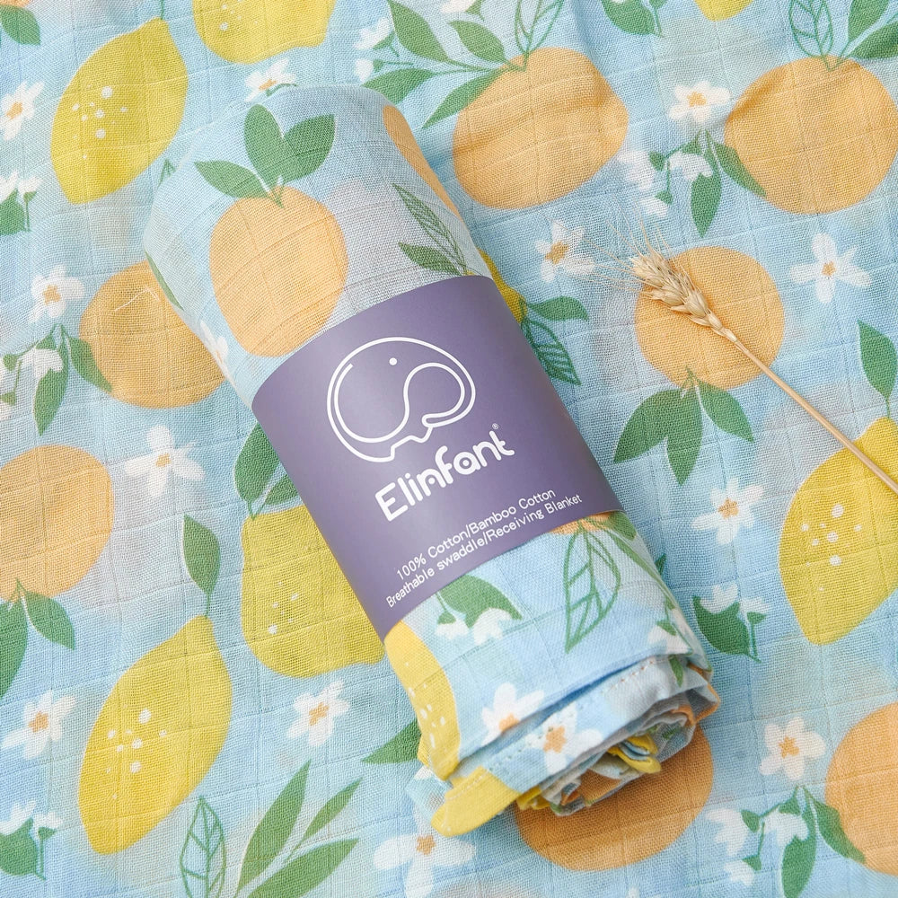 ✨Baby Receiving Blanket 120x110cm – Ultra Soft Cotton Muslin – Multi-purpose (bath, bed, stroller)