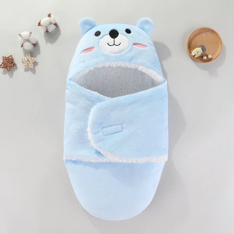❄️ Cocoon Sleeping Bag Autumn-Winter – 0-9 months – Flannel &amp; fleece – Warm &amp; Soft 