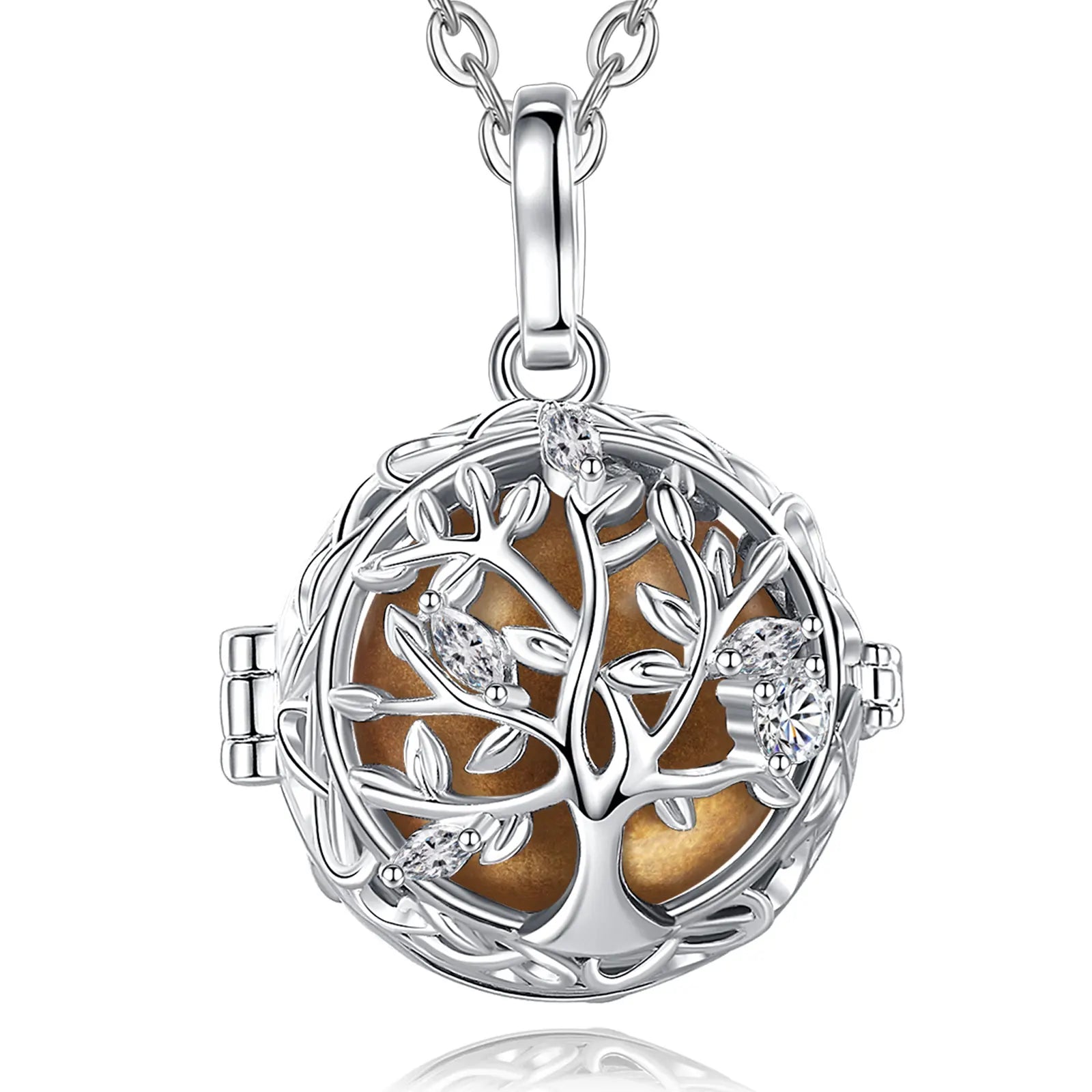 🧘‍♀️ Eudora pregnancy bola necklace – “tree of life” pendant, 18 mm musical ball, DIY jewelry