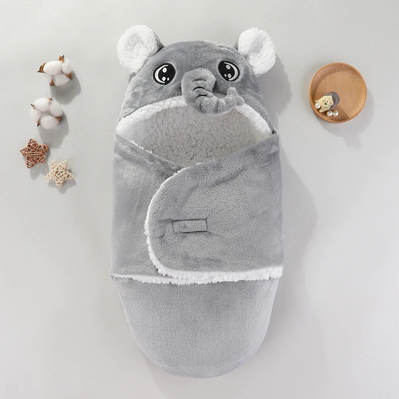 ❄️ Cocoon Sleeping Bag Autumn-Winter – 0-9 months – Flannel &amp; fleece – Warm &amp; Soft 