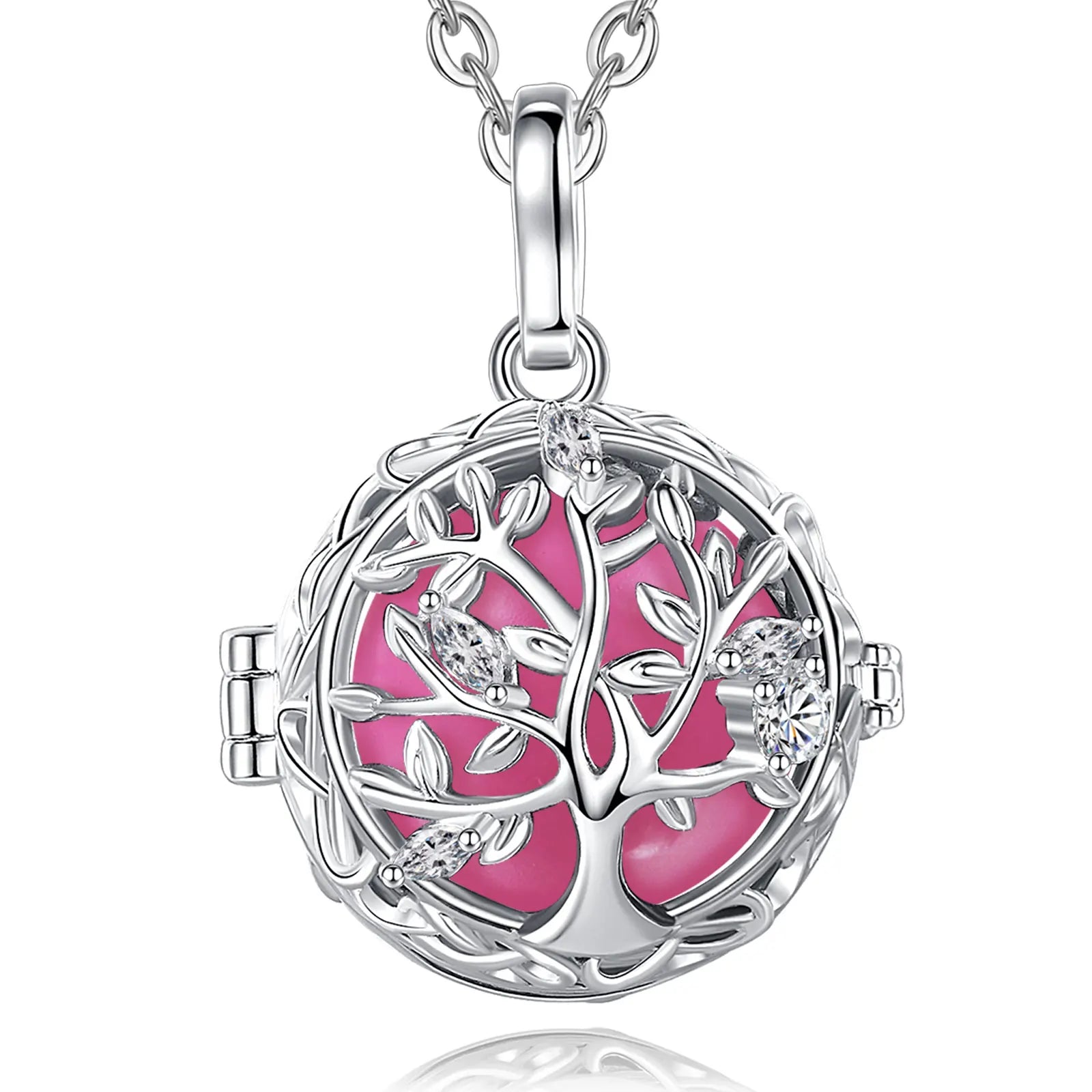 🧘‍♀️ Eudora pregnancy bola necklace – “tree of life” pendant, 18 mm musical ball, DIY jewelry