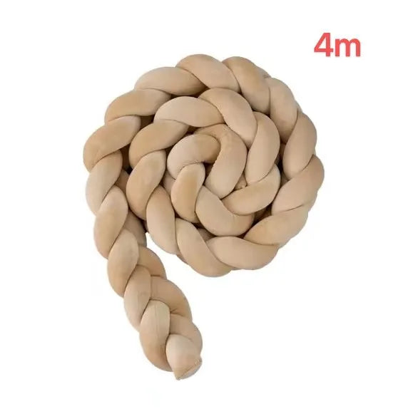Braided crib bumper: ultra soft &amp; secure! (1m to 4m, several colors available)