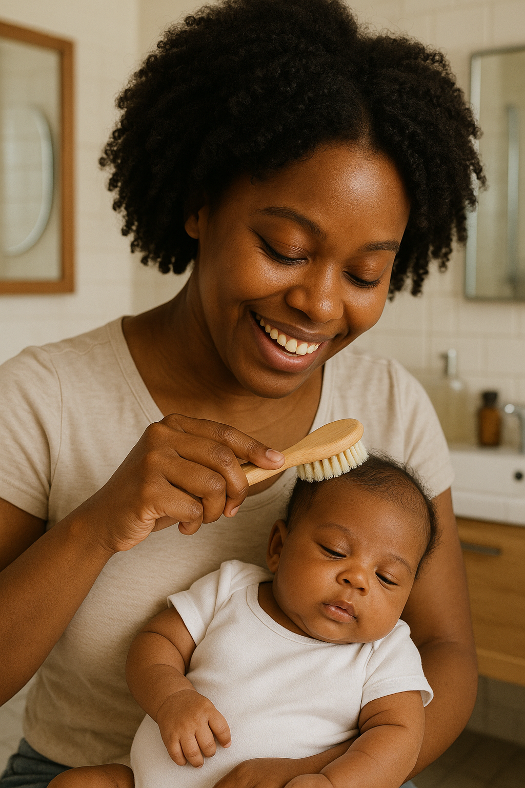 Peine y cepillo de madera natural: ¡cuida al bebé de forma natural!