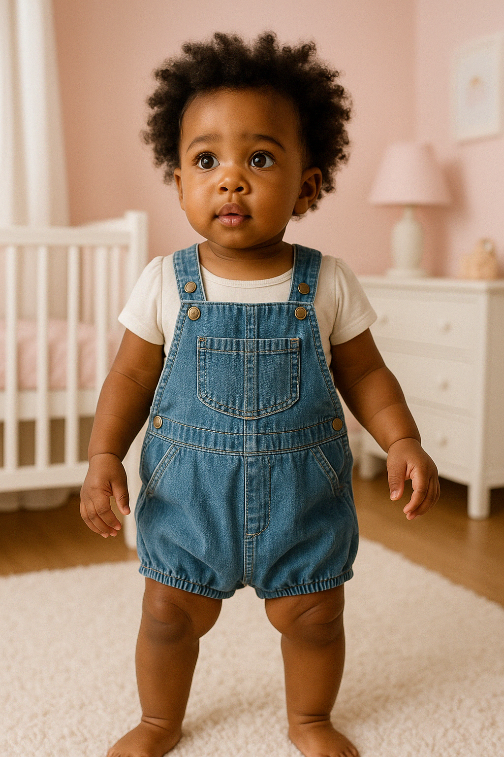 Denim romper: a trendy look (boys and girls)